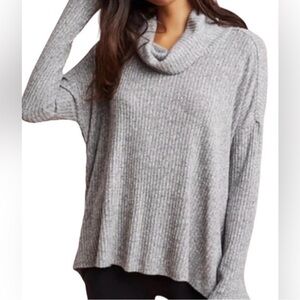 Anthropologie Saturday Sunday Gray Cowl Neck Sweater Tunic